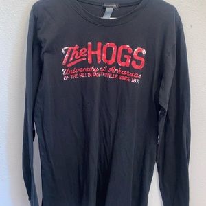 Large Houndstooth University of Arkansas Longsleeve